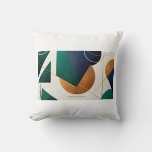 Coussin Poster moderne minimaliste avec triangle superposé