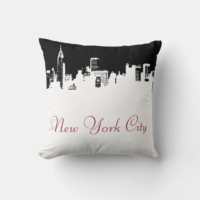 Coussin Poster Pop Art New York City Panorama (Recto)