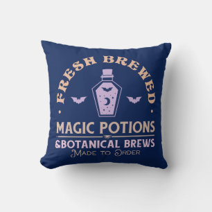 Coussin Potions Magiques Fraîchement Infusées Sorcière Ble