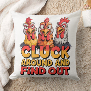 Coussin Poules de Cluck Around