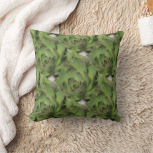 Coussin Poules et poulets Succulents Motif de la nature
