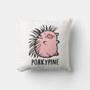 Coussin Poulet de porc-pin drôle Porcupine Poulet de porc