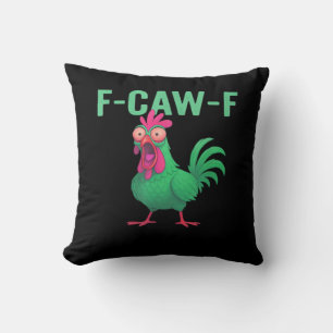 Coussin Poulet de style vintage F-Caw-F
