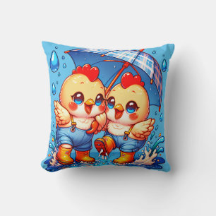 Coussin "Poulet des jours pluvieux"