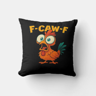 Coussin Poulet essentiel drôle tendance F-Caw-F