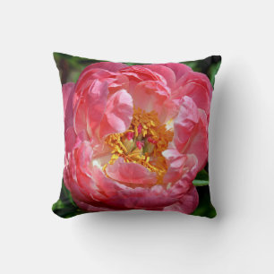 Coussin Poulet rose de fleur de pivoine