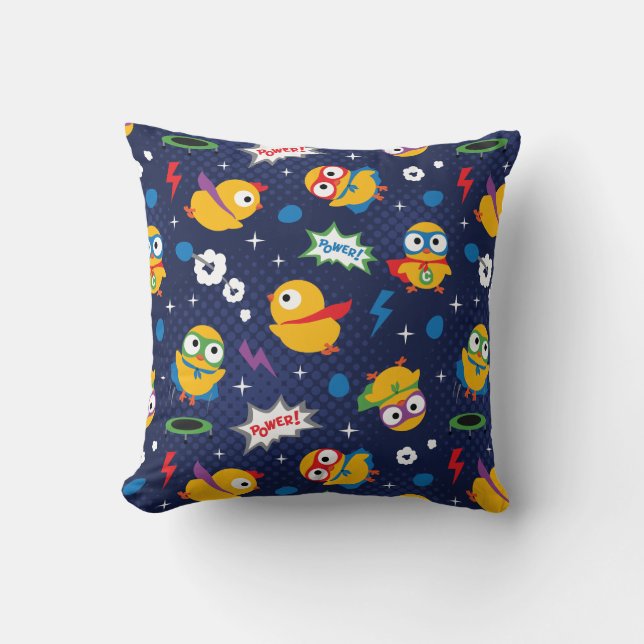 Coussin Poulet Super-héros (Recto)