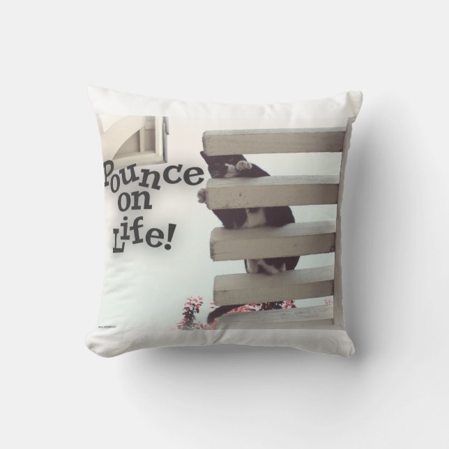 Coussin Pounce For Your Life Motivation Slogan (Recto)
