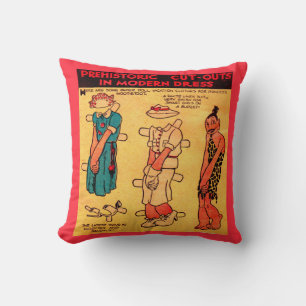 Coussin Poupée en papier de bande dessinée des années 1930