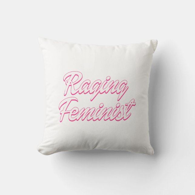 Coussin Poupée féministe en colère (Recto)