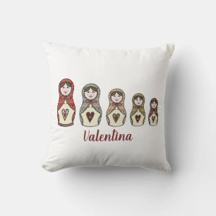 Coussin Poupée russe personnalisée Matryoshka Throw Cushio