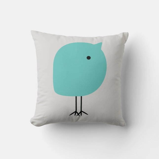 Coussin Pouponnière moderne Coussin, Turquoise & Grey (Recto)