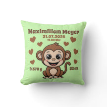 Coussin pour bébé pour la naissance — singe — pers