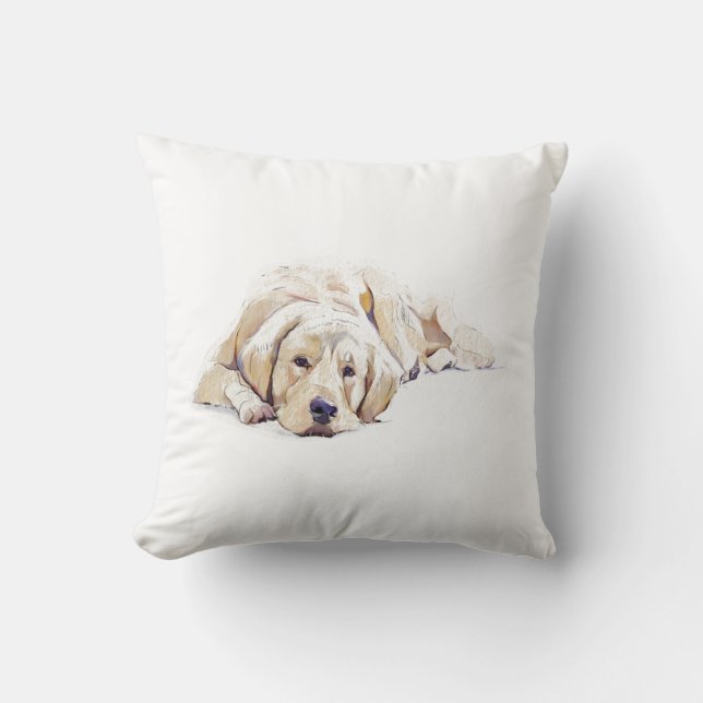 Coussin pour Chien Golden Retriever - Cadeau pour  (Recto)