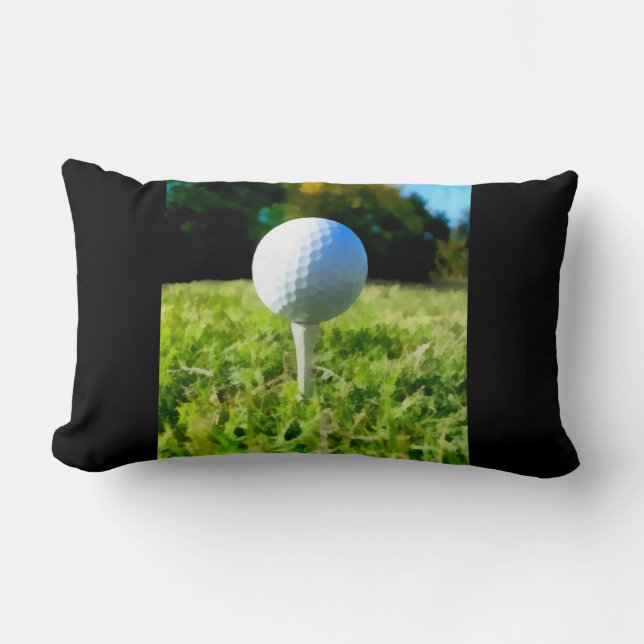 coussin pour golfeurs golf balle et tee art (Recto)