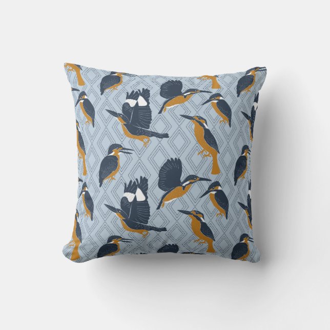 Coussin Pour les amateurs d'oiseaux Cosy Kingfish Patterne (Recto)