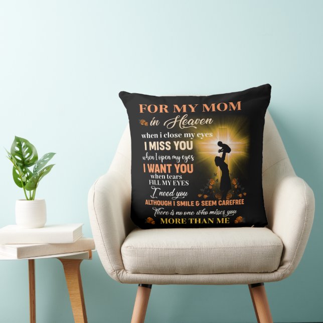 Coussin Pour Ma Mère Dans Le Ciel Cadeau Du Jour Mémorial  (Chaise)