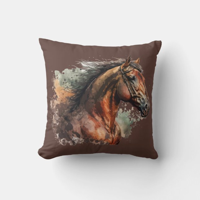 Coussin Pour voler sans ailes il suffit de faire un cheval (Recto)