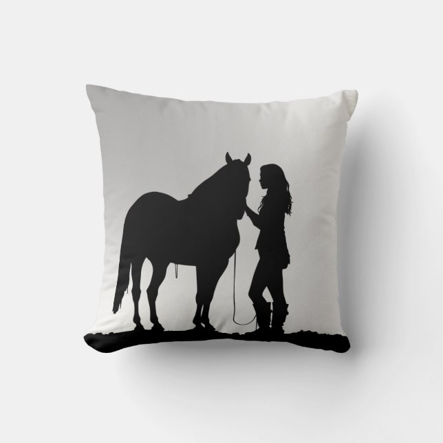 Coussin Pour voler sans ailes il suffit de faire un cheval (Recto)