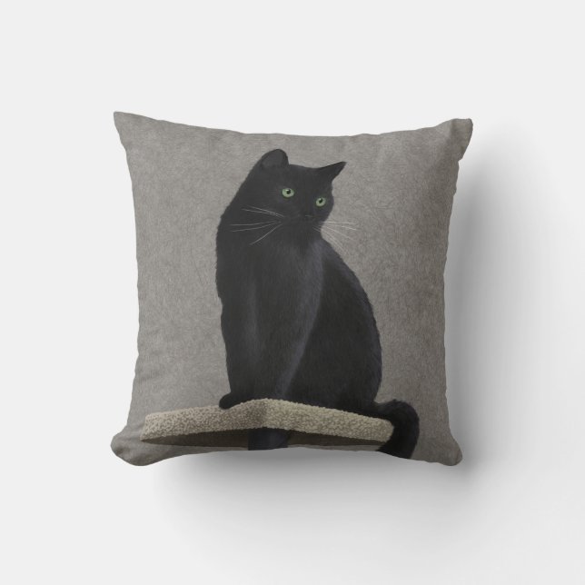 Coussin Pourcentage de chat noir (Recto)