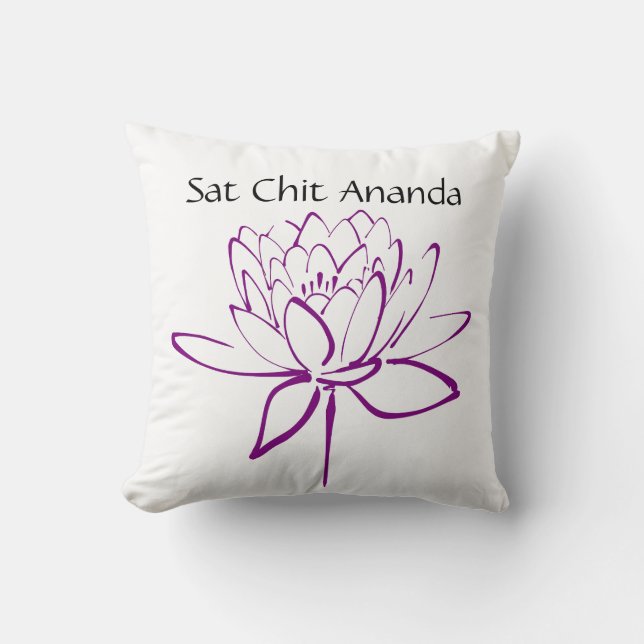 Coussin pourpre d'Ananda Lotus de note de SAT (Recto)