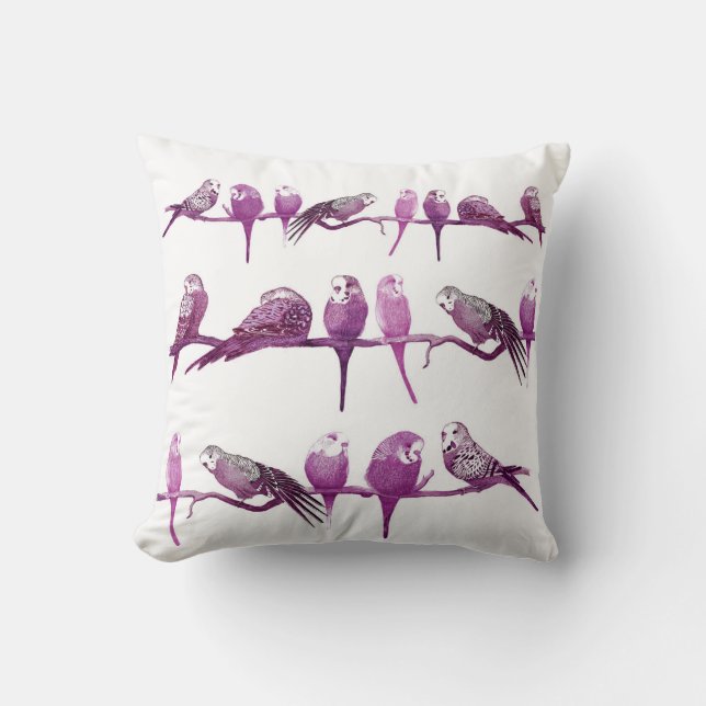 Coussin pourpre de coussin de perroquet d'oiseau (Recto)