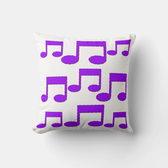 Coussin pourpre de coussin de thème de notes de (Recto)