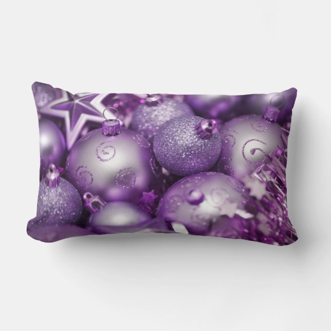 Coussin pourpre de jet de babioles d'ornements de (Recto)
