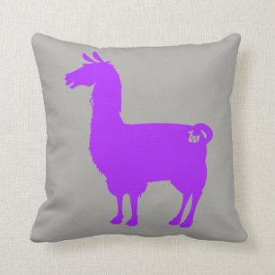 Coussin pourpre de lama