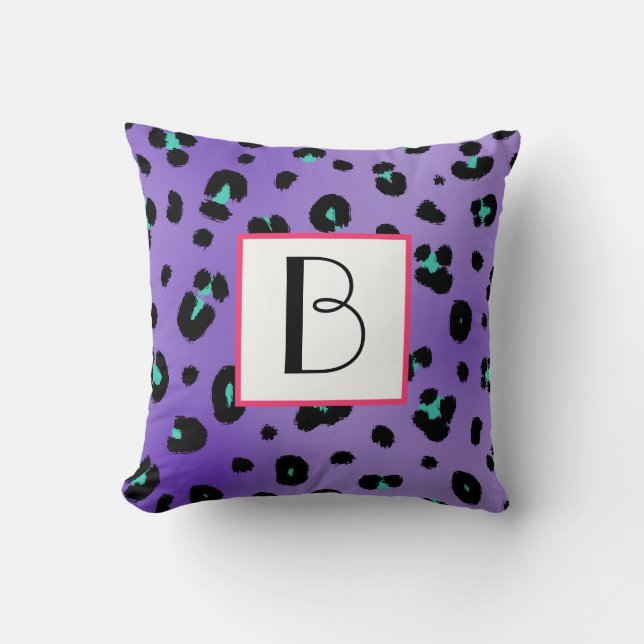 Coussin pourpre de monogramme d'empreinte de (Recto)