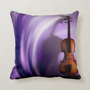 Coussin pourpre de passion de violon