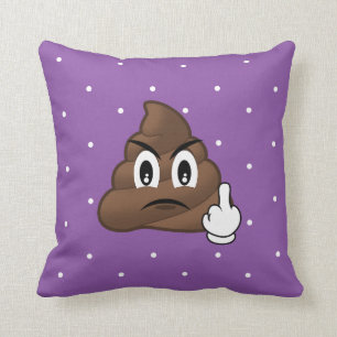 Coussin pourpre d'Emoji de dunette de doigt moyen