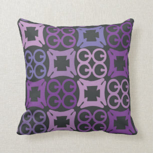 Coussin pourpre d'impression d'Adinkra d'Africain