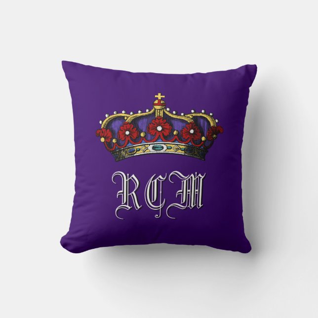 Coussin Pourpre majestueux de contact de monogramme de (Recto)
