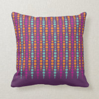 Pourpre, Teal, motif de point vertical orange