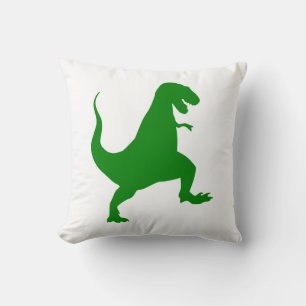 Coussin Poussin de dinosaure vert et blanc