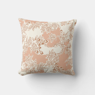 Coussin Poussin Floral Doodle Bloqué Couleur