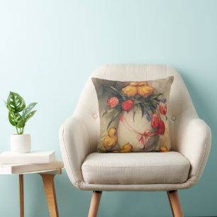 Coussin Poussins de Pâques vintage, Œuf avec fleurs de tul