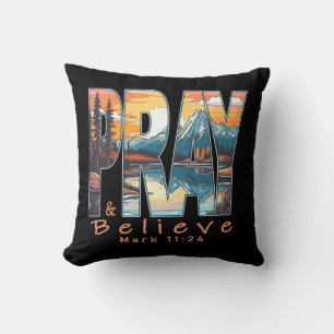 Coussin Pray and Believe Christian Design