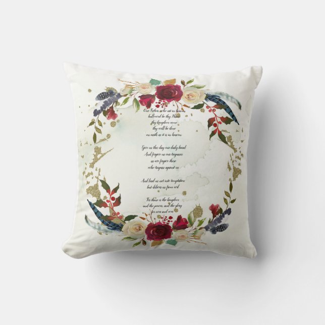 Coussin Prayer Pillow, vers du seigneur de bible (Recto)