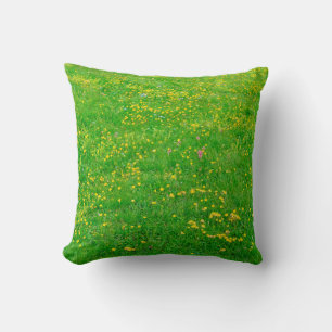 Coussin Pré de fleurs sauvages des Alpes Dolomites sur nou