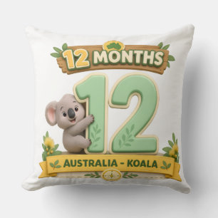 Coussin Premier anniversaire bébé 12 mois