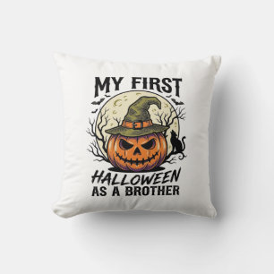 Coussin Premier frère d'Halloween Chemise de lune de citro
