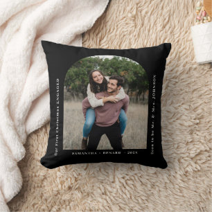 Coussin Premier Noël des fiancés Arche de photo