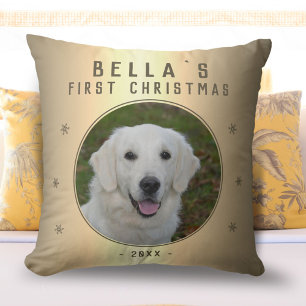 Coussin Premier Noël Golden Snowflake Puppet Photo
