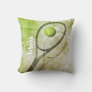 Coussin Prends le tennis d'une petite fille