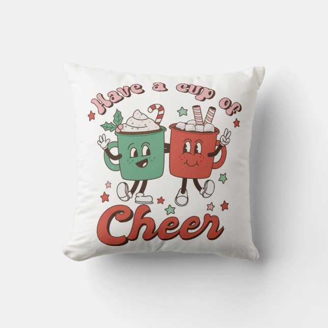Coussin Prenez une Coupe de Cheer Ho Ho Ho (Recto)