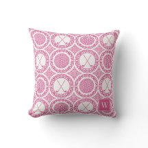 Preppy Golf Damask - Balls & Clubs in Hot Pink
