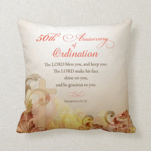 Coussin Prêtre, 50e anniversaire de la bénédiction de l