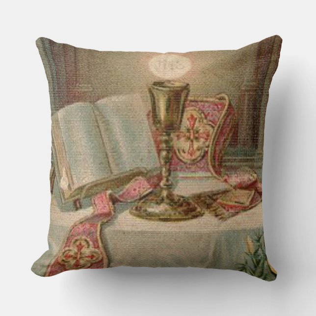 Coussin Prêtre catholique d'eucharistie de missel de (Recto)